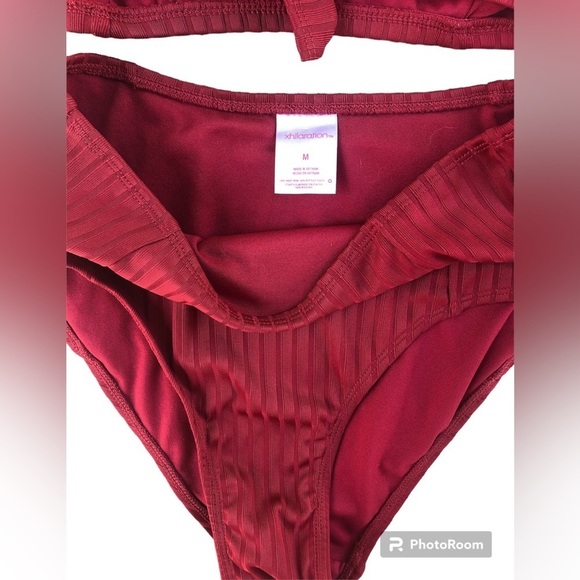 Xhiliration 2 piece high waisted 1960s bathing suit style - Picture 10 of 13